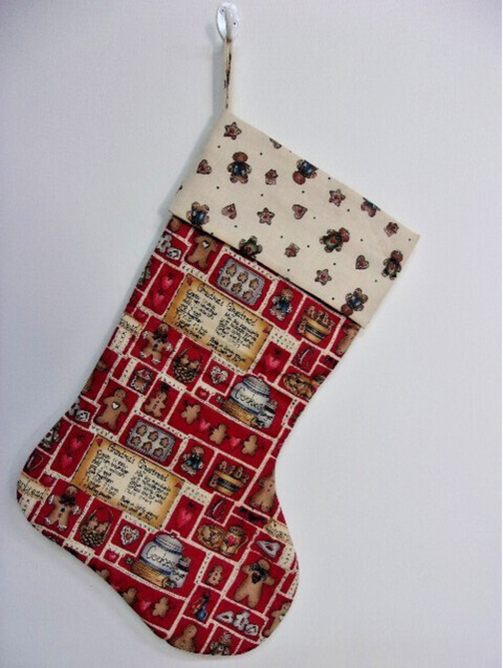 Vintage Dianna Marcum Grandma's Gingerbread Large Handmade Christmas Stocking